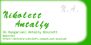 nikolett antalfy business card